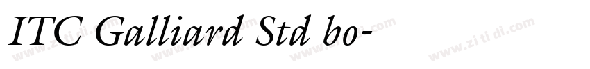 ITC Galliard Std bo字体转换